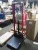 DESCRIPTION: (1) MANUAL PLATFORM LIFT TRUCK BRAND/MODEL: DAYTON #2MPT2 INFORMATION: RED, STEEL, 1000 LB CAPACITY SIZE: 24 IN X 24 IN, 5 3/4 IN TO 60 I - 2