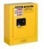 DESCRIPTION: (1) FLAMMABLE SAFETY CABINETBRAND/MODEL: JUSTRITE #RM09198SIZE: 12 GALLON,&nbsp;35" H x 23.25" W x 18" DRETAIL$: $803.00 EAQTY: 1