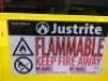 DESCRIPTION: (1) FLAMMABLE SAFETY CABINETBRAND/MODEL: JUSTRITE #RM09198SIZE: 12 GALLON,&nbsp;35" H x 23.25" W x 18" DRETAIL$: $803.00 EAQTY: 1 - 2