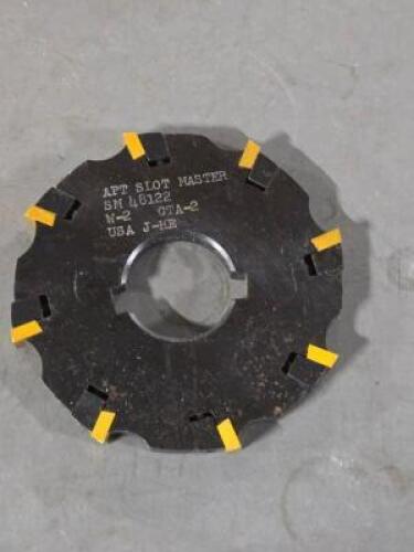 DESCRIPTION: (1) INDEXABLE SLOTTING CUTTER BRAND/MODEL: APT SM48122 SIZE: 3/8" CUT WID 4" DIA RETAIL$: $467.00 QTY: 1