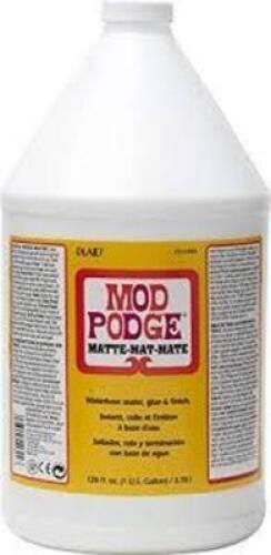 DESCRIPTION: (2) WATER BASED SEALER GLUE FINISH BRAND/MODEL: MOD PODGE INFORMATION: MATE SIZE: 1 GALLON RETAIL$: $37.45 EA QTY: 2