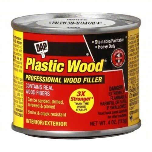DESCRIPTION: (1) CASES OF (12) PLASTIC WOOD FILLER BRAND/MODEL: DAP #10L507 INFORMATION: WHITE SIZE: 4 OZ CANS RETAIL$: $102.48 EA QTY: 1