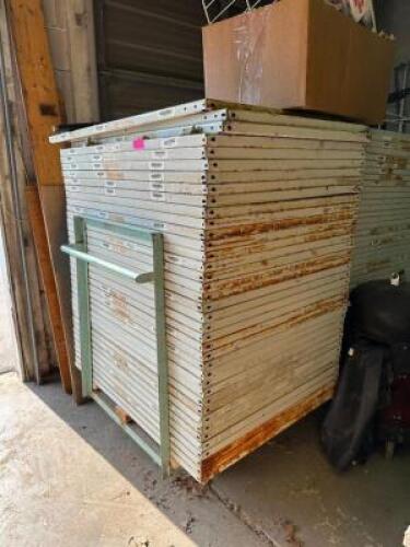 ASSORTED METAL SHELVES