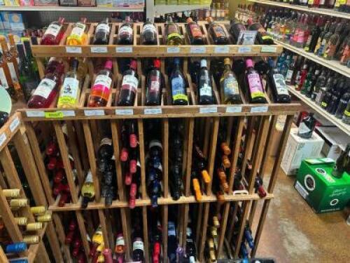 (2) 270 BOTTLE WOODEN WINE RACKS.