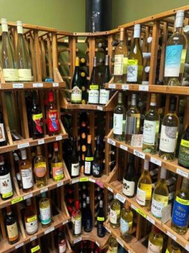 CORNER UNIT WOODEN WINE RACK - 96 BOTTLE CAPACITY