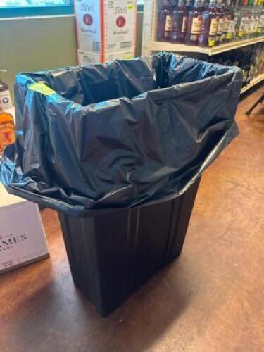 20 GALLON BAR SIDE TRASH CAN - BLACK