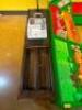 CUSTOM BUILT CHILDREN'S FARMERS MARKET WITH MULTIPLE CABINETS, FAKE FOOD, AND CALK BOARD MENU - 14