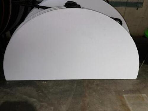 (3)- 6FT ROUND PLASTIC FOLDING TABLES
