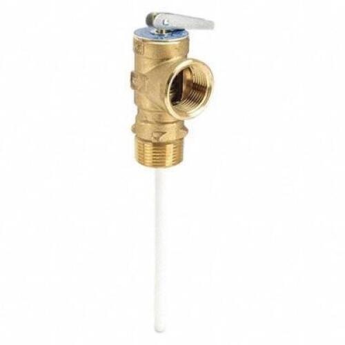 (4) TEMPERATURE AND PRESSURE RELIEF VALVE, 105,000 BTUH, 150 PSI, 4 IN THERMOSTAT LENGTH