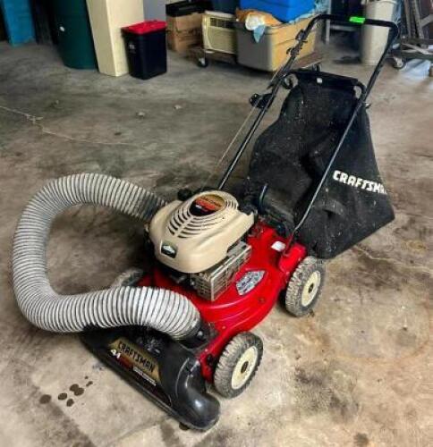 DESCRIPTION: 4-IN-1 PLUS VACUUM, SHREDDER, CHIPPER AND BLOWER BRAND/MODEL: CRAFTSMAN 247.77055 QTY: 1