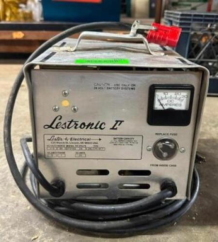 DESCRIPTION: LESTRONIC II BATTERY CHARGER BRAND/MODEL: LESTER ELECTRICAL 07210 INFORMATION: 24V, 25 DCA QTY: 1