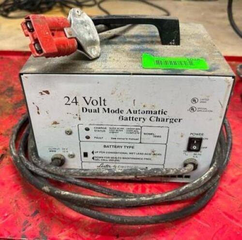 DESCRIPTION: 24V DUAL MODE AUTOMATIC BATTERY CHARGER BRAND/MODEL: LESTER 18350 QTY: 1