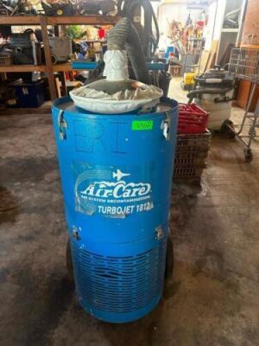 DESCRIPTION TURBOJET AIRCARE DUCT CLEANING MACHINE BRAND / MODEL: AIRCARE CE1812 ADDITIONAL INFORMATION 13 AMP, 1 PHASE QTY 1