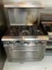 DESCRIPTION NATURAL SIX BURNER STOVE W/ LOWER OVEN. BRAND / MODEL: NATURAL ADDITIONAL INFORMATION NATURAL GAS. LOCATION KITCHEN QTY 1