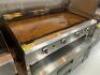 DESCRIPTION SERV-WARE 48" FLAT TOP GRILL. FOUR BURNERS BRAND / MODEL: SERV-WARE ADDITIONAL INFORMATION NATURAL GAS. CHEF BASE NOT INCLUDED SIZE 48" LO - 3