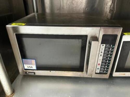 DESCRIPTION AMANA COMMERCIAL MICROWAVE. BRAND / MODEL: AMANA LOCATION KITCHEN QTY 1