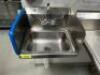 DESCRIPTION WALL MOUNTED STAINLESS HAND SINK . BRAND / MODEL: SERV-WARE HS15S-CWP ADDITIONAL INFORMATION W/ TOWEL AND SOAP DISPENSER LOCATION KITCHEN