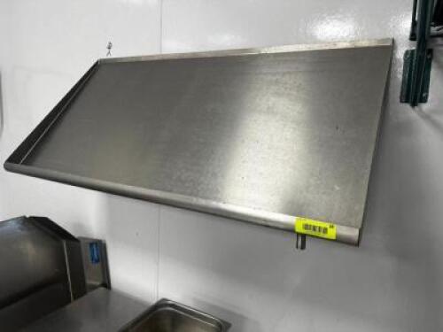 DESCRIPTION 42" STAINLESS GLASS RACK WALL SHELF. SIZE 42" LOCATION KITCHEN QTY 1