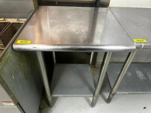 DESCRIPTION 24" X 24" STAINLESS TABLE SIZE 24" X 24" LOCATION KITCHEN QTY 1