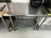 DESCRIPTION 36" X 24" STAINLESS TABLE SIZE 36" X 24" LOCATION KITCHEN QTY 1