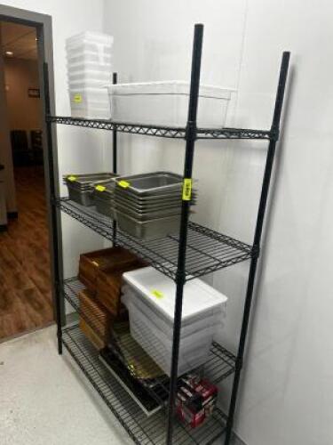 DESCRIPTION 48" X 18" FOUR TIER WIRE SHELF. ADDITIONAL INFORMATION CONTENTS NOT INCLUDED SIZE 48 "X 18" LOCATION KITCHEN QTY 1