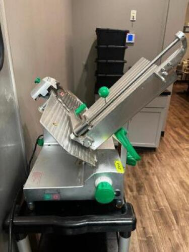DESCRIPTION PRIMO DELI SLICER BRAND / MODEL: PRIMO PS-12D ADDITIONAL INFORMATION 110 VOLT, 1 PHASE LOCATION KITCHEN QTY 1