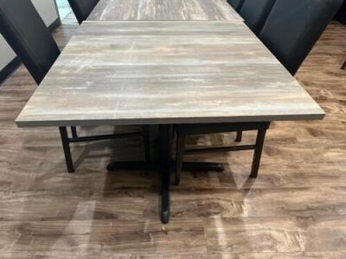 DESCRIPTION 36" X 36" COMPOSITE TABLE W/ SINGLE BASE. BRAND / MODEL: BARSKY-FLEMING SIZE 36" X 36" LOCATION SEATING QTY 1