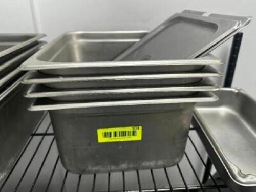 DESCRIPTION (4) HALF SIZE STAINLESS INSERTS. SIZE 6" DEEP THIS LOT IS: SOLD BY THE PIECE LOCATION KITCHEN QTY 4