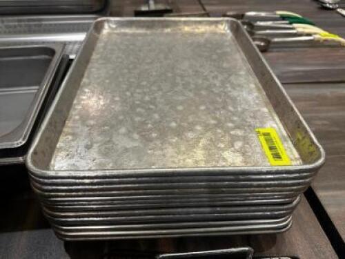 DESCRIPTION (12) HALF SIZE SHEET PANS THIS LOT IS: SOLD BY THE PIECE LOCATION SEATING QTY 12