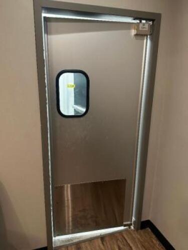 DESCRIPTION PHOENIX 34" X 80" KITCHEN SWING DOOR. BRAND / MODEL: PHOENIX ADDITIONAL INFORMATION TOOLS AND LABOR REQUIRED FOR REMOVAL. LOCATION SEATING