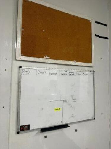 DESCRIPTION WHITE BOARD AND CORK BOARD ORGANIZER LOCATION KITCHEN QTY 1