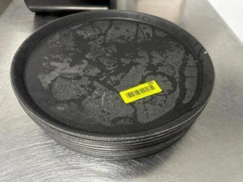 DESCRIPTION (6) 14" BLACK PLASTIC DRINK TRAYS THIS LOT IS: SOLD BY THE PIECE LOCATION KITCHEN QTY 6
