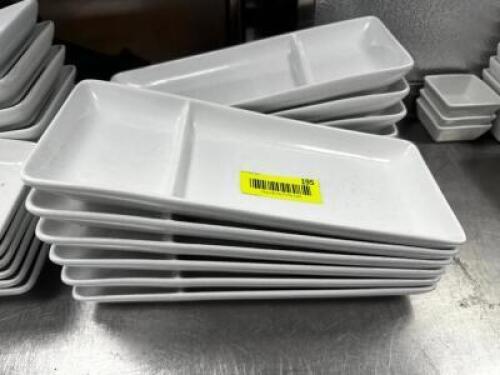 DESCRIPTION (12) LONG CHINA APPETIZER PLATES THIS LOT IS: SOLD BY THE PIECE LOCATION KITCHEN QTY 12