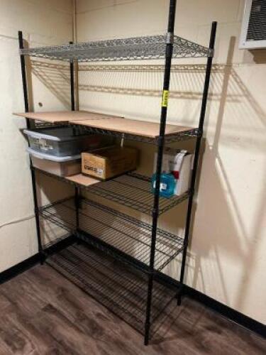 DESCRIPTION 48" X 18" FOUR TIER WIRE SHELF. LOCATION BASEMENT QTY 1