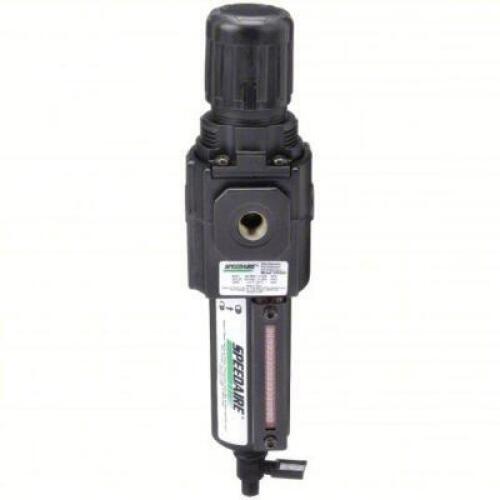 DESCRIPTION: (1) FILTER REGULATOR BRAND/MODEL: SPEEDAIRE #4ZK86A SIZE: 1/4 IN NPT, 80 CFM, 40 MICRON, 5 PSI TO 150 PSI, 250 PSI MAX OP PRESSURE RETAIL