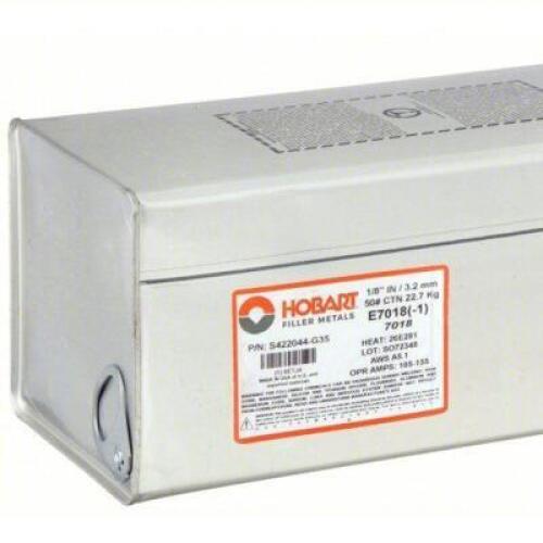 DESCRIPTION: (1) STICK ELECTRODE BRAND/MODEL: HOBART #6ETJ4 INFORMATION: CARBON STEEL, 50 LBS SIZE: 1/8" X 14" RETAIL$: $199.29 EA QTY: 1
