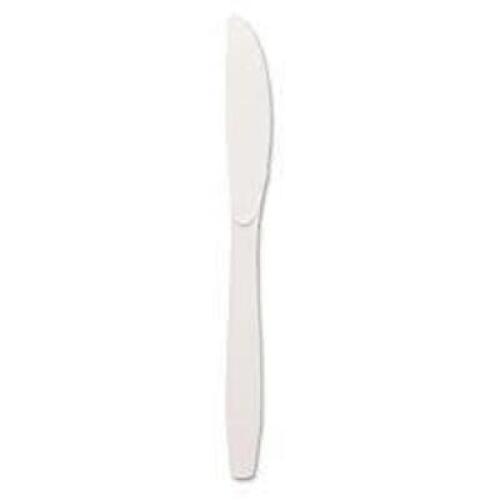 DESCRIPTION: (10) BOXES OF (100) DISPOSABLE PLASTIC KNIVES BRAND/MODEL: DIXIE #KM207 INFORMATION: WHITE RETAIL$: $18.58 PER BOX QTY: 10