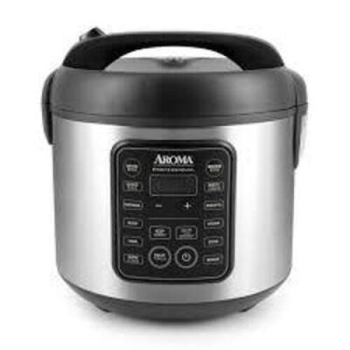 DESCRIPTION: (1) RICE AND GRAIN COOKER BRAND/MODEL: AROMA SIZE: 2QT RETAIL$: $30.00 EA QTY: 1