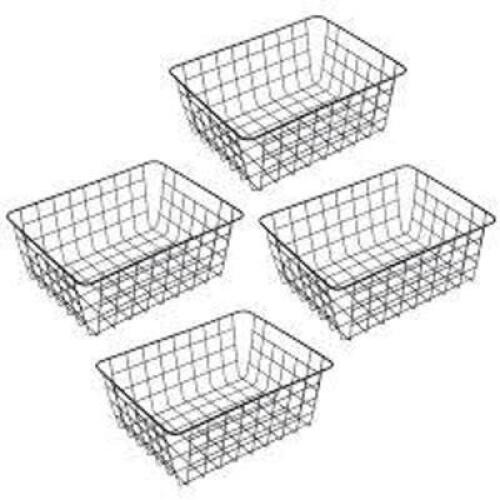 DESCRIPTION: (2) BOXES OF (4) WIRE BASKETS BRAND/MODEL: BLUE PANDA INFORMATION: WIRE CHROME RETAIL$: $19.99 EA QTY: 2