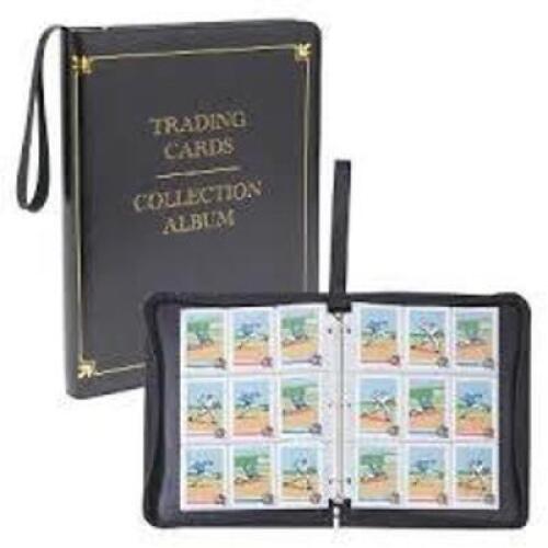 DESCRIPTION: (2) TRADING CARD ALBUM INFORMATION: ZIPPER, LEATHER BOUND, BLACK RETAIL$: $34.99 EA QTY: 2