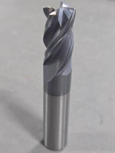 DESCRIPTION: (2) CARBIDE CORNER RADIUS END MILLS BRAND/MODEL: GORILLA GM12RH4 SIZE: 1/2" DIA 0.03" RAD RETAIL$: $174.04 QTY: 2