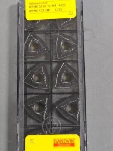 DESCRIPTION: (20) CARBIDE TURNING INSERTS BRAND/MODEL: SANDVIK COROMANT WNMG 08 04 12-MR RETAIL$: $452.00 QTY: 20