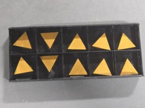 DESCRIPTION: (10) CARBIDE TURNING INSERTS BRAND/MODEL: VC TPU-322 RETAIL$: $119.20 QTY: 10