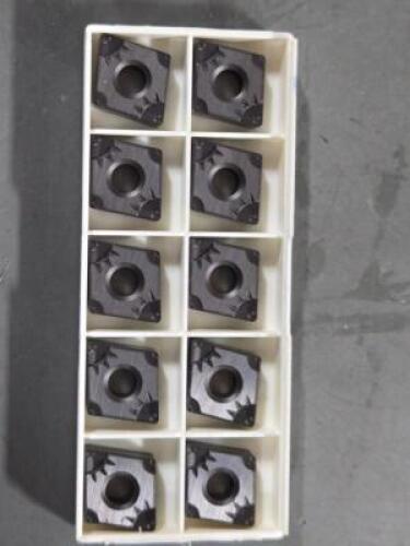 DESCRIPTION: (10) CARBIDE TURNING INSERTS BRAND/MODEL: SECO CNMG432-MF5 TP1500 RETAIL$: $196.00 QTY: 10