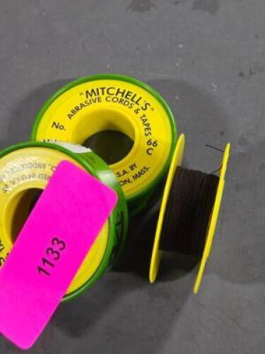 DESCRIPTION: (3) ROLLS CROCUS ABRASIVE CORD BRAND/MODEL: MITCHELL'S 66-C SIZE: 0.01" W 280 GRIT 50' RETAIL$: $233.22 QTY: 3