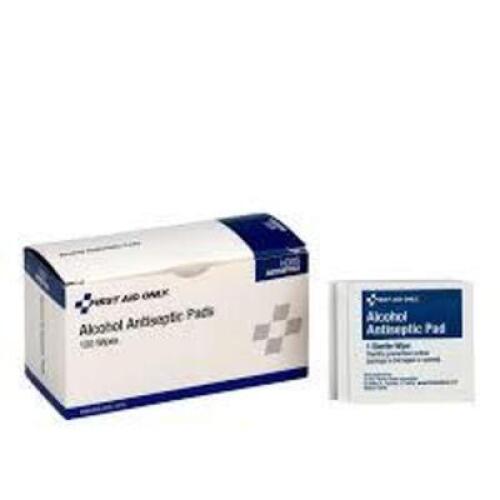 DESCRIPTION: (6) BOXES OF (100) ALCOHOL WIPES BRAND/MODEL: FIRST AID ONLY #H305-GR RETAIL$: $8.02 EA QTY: 6
