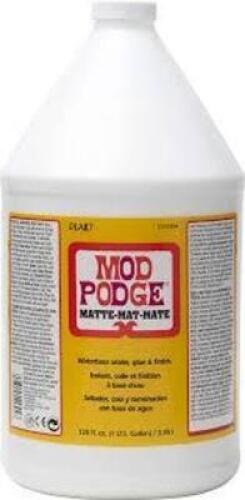 DESCRIPTION: (2) WATER BASED SEALER GLUE FINISH BRAND/MODEL: MOD PODGE INFORMATION: MATE SIZE: 1 GALLON RETAIL$: $37.45 EA QTY: 2