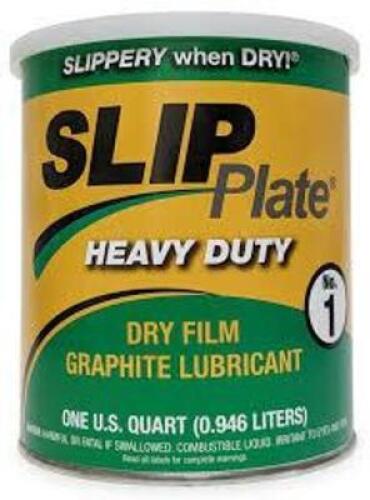 DESCRIPTION: (1) DRY FILM GRAPHITE LUBRICANT BRAND/MODEL: SLIP PLATE HEAVY DUTY SIZE: 1 GALLON RETAIL$: $28.99 EA QTY: 1