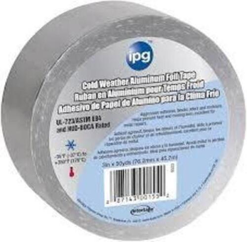 DESCRIPTION: (4) COLD WEATHER ALUMINUM FOIL TAPE BRAND/MODEL: IPG #UL723 SIZE: 2.83X 50 RETAIL$: $13.84. EA QTY: 4