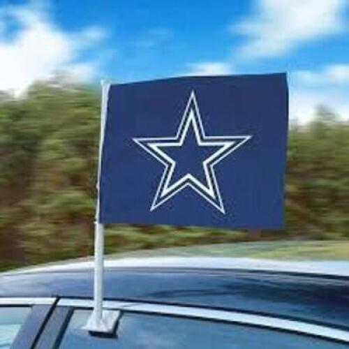 DESCRIPTION: (2) CAR FLAG BRAND/MODEL: NFL DALLAS COWBOYS RETAIL$: $14.99 EA QTY: 2